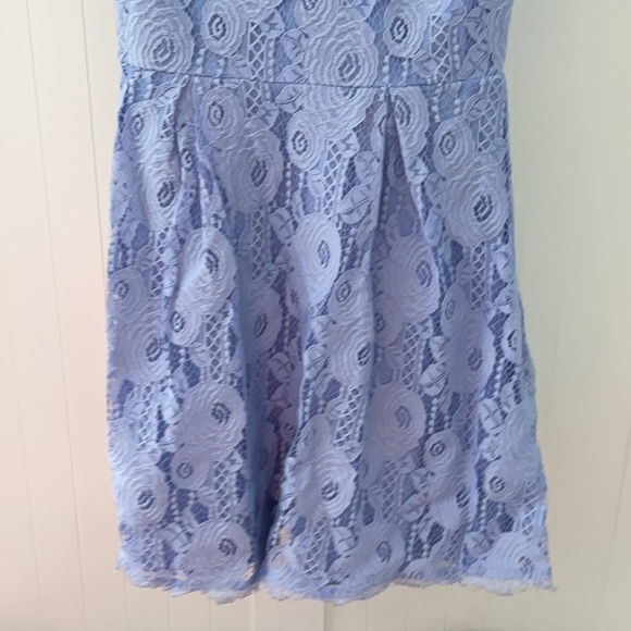 Francescas Womens S Periwinkle Dress Blue Purple Lace Open Back Small - Picture 3 of 8